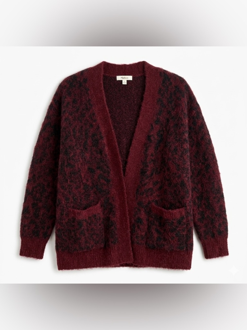 Madewell Women’s Alpaca/Wool Leopard Print Cardigan Sweater Size Small